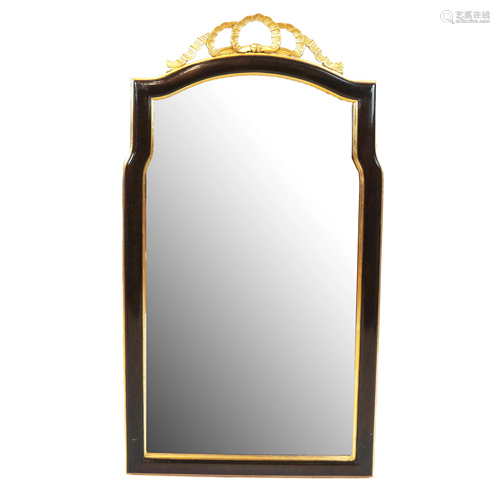 Jansen-Style Wood & Gilt Wall Mirror