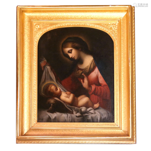 After Carlo Dolci: Madonna of the Veil - Painting