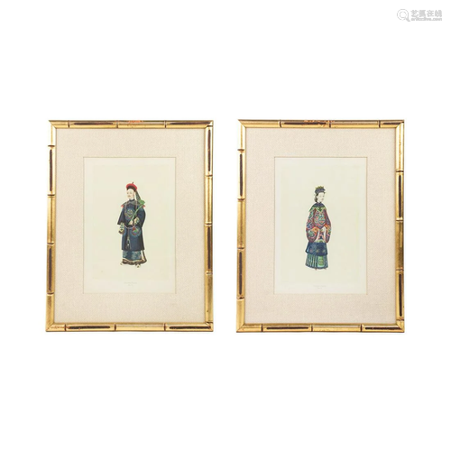 Pair of Lithographs of Chinese Figures from I.A.P. Co.