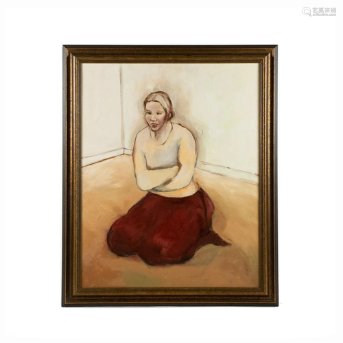 Oil on Canvas of Seated Woman