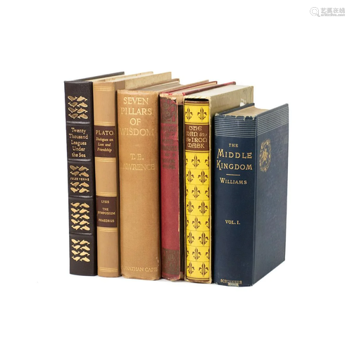 Grouping of 6 Hardcover Books Including Wilde and Verne