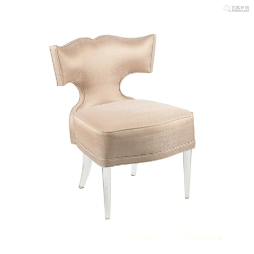 Caracole Facet-Nating Blush Pink Accent Chair