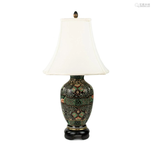 Frederick Cooper Cloisonne Style Floral Table Lamp