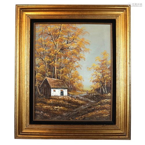 SCHILLER: Rural Landscape - Oil Painting