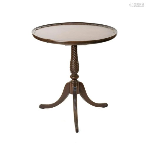 Brandt Pie Crust Occasional Table with Tripod Base