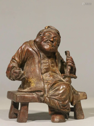 A Figure of Republic of China 20 Century Bamboo Carved