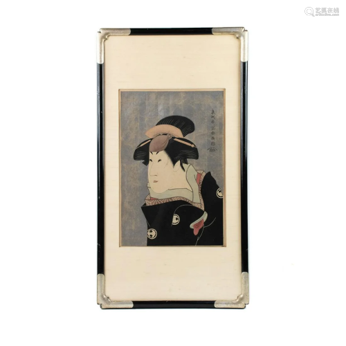 Toshusai Sharaku Japanese Kabuki Portrait Woodblock