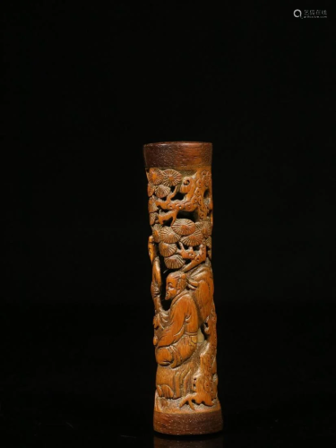 Republic of China 20 Century Bamboo Carved Hand Carved