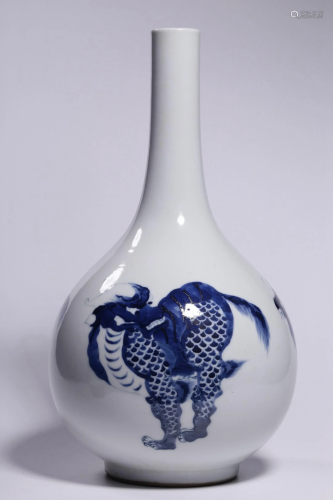 Qing Dynasty Chenghua Period Made Mark Blue White