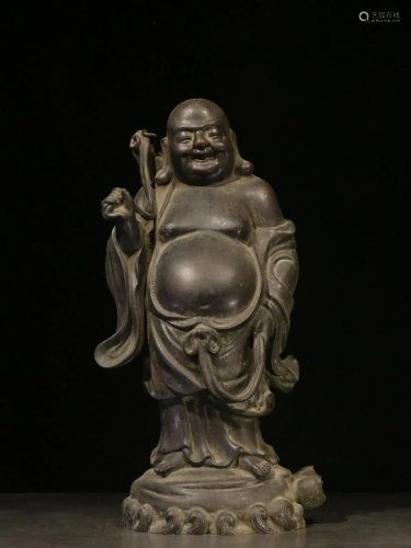 A Figure of Qing Dynasty Yongle Year Bronze Standing