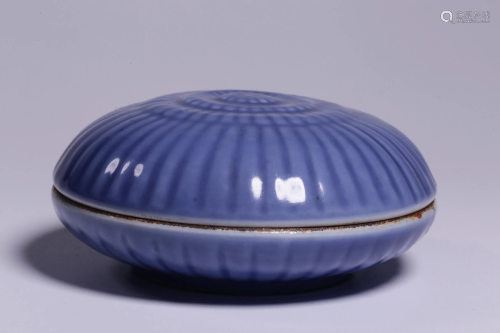 Qing Dynasty Blue Glazed Seal Ink Box