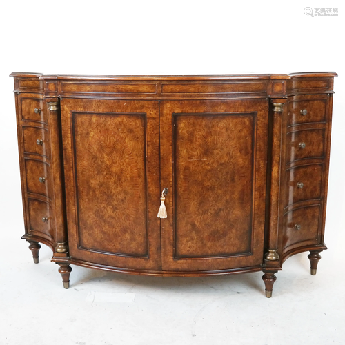 Burl Walnut Veneer Sideboard