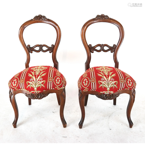 Pair of Mahogany Side Chairs