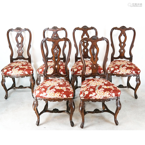 Group of 6 Chippendale-Style Side Chairs