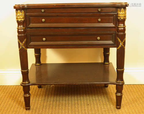 FRENCH EMPIRE STYLE 2-DRAWER STAND