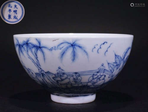 CHENGHUA MARK BLUE&WHITE GLAZE BOWL