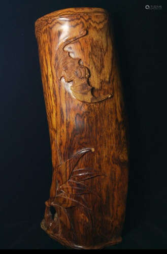 HUANGHUALI WOOD CARVED PENDANT