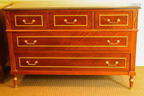 REGENCY STYLE MARBLE TOP CHEST