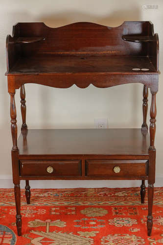 MAHOGANY WASH BASIN AND STAND