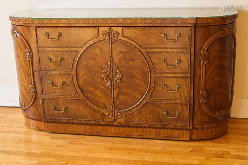 CHIPPENDALE STYLE CARVED MAHOGANY CABINET