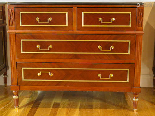 REGENCY STYLE MAHOGANY TOP DRESSER