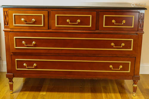 REGENCY STYLE MARBLE TOP CHESTS