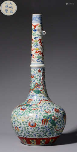 CEHNGHUA MARK DOUCAI GLAZE VASE