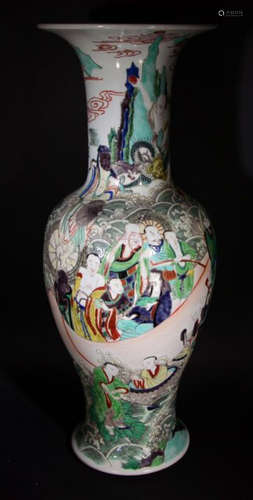 KANGXI MARK WUCAI GLAZE VASE