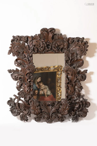 Carved Wooden Mirror, 18th century