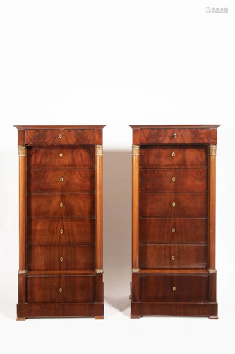 Pair of Empire Style Cabinets, Vienna around 1800/10