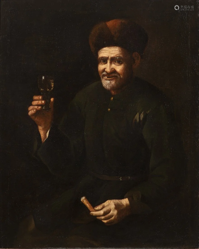 Martin Dichtl (1640-1710) , Old Man with Wine Glass