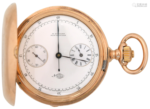 Patek Philippe 18K Gold Chronograph Pocket Watch