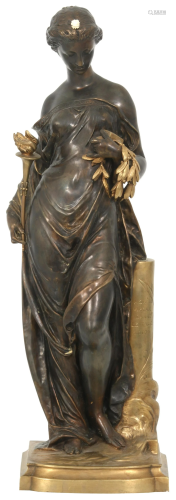 French Bronze Sculpture of a Woman