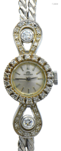 Bucherer 14K White Gold & Diamond Wristwatch