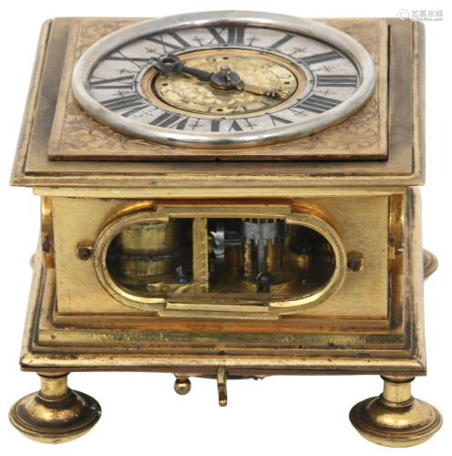 Johannes Buz Gilt Brass Repeating Table Clock