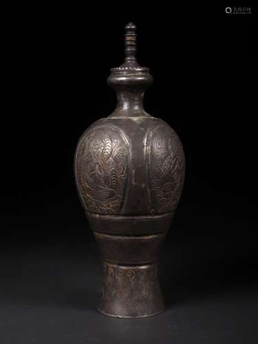 A BRONZE VASE 