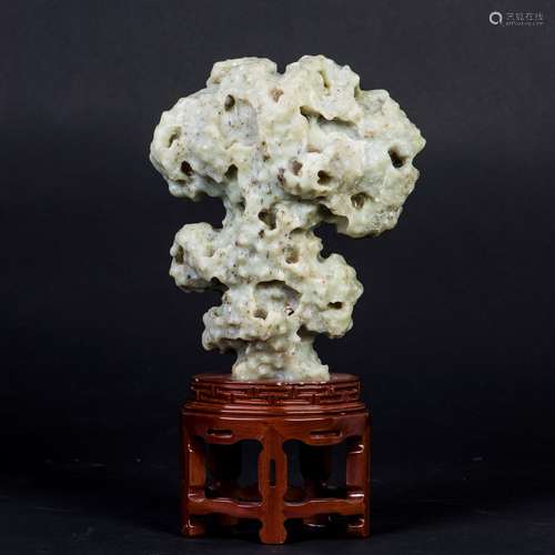 AN ANCIENT CHINESE JADE SCHOLAR'S ROCK