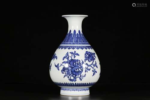 A BLUE AND WHITE SANDUO PATTERN YUHUCHUNPING