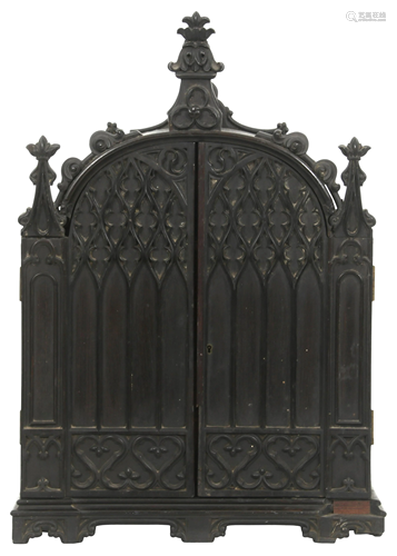 Gothic Revival Collector's Cabinet