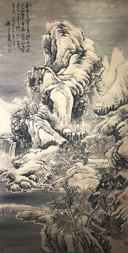 A CHINESE LANDSCAPE PAINTING, XIE SHICHEN