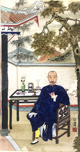 A CHINESE FIGURES PAINTING, XU BEIHONG MARK