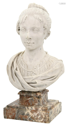 Italian Marble Bust of a Woman