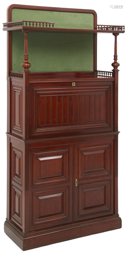 Herter Brothers Mahogany Drop-Front Desk