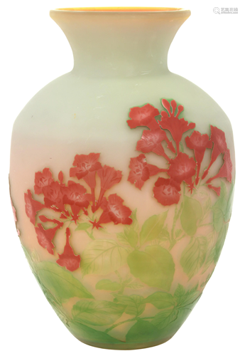 Émile Gallé Trumpet Flower Vase