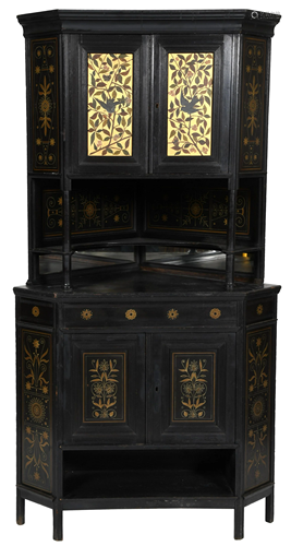 Daniel Cottier Aesthetic Movement Corner Cabinet