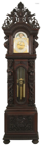 R.J. Horner & Co. Mahogany Grandfather Clock