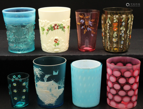 8pcs. Victorian Group of Assorted Tumblers