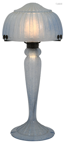 Daum, Nancy, Acid-Etched Glass Table Lamp