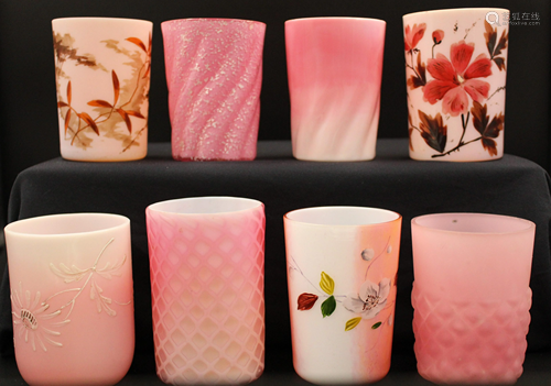 8 pcs Pink Victorian Tumblers