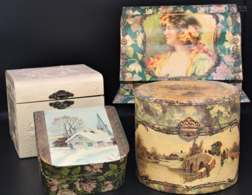 Four Celluloid Boxes